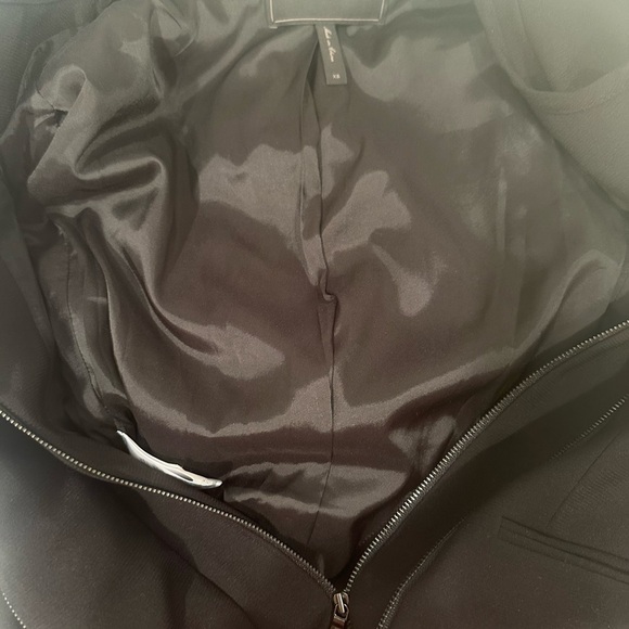 BCBG  Cape Jacket Black HOCO Career Minimalist Contemporary Sz XS - Picture 10 of 11